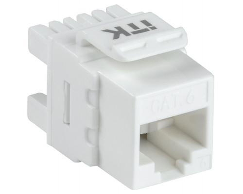 Модуль  ITK, keystone, 1хRJ45(8P8C), IDC 110, кат. 6, неэкр., 1 шт, цвет: белый