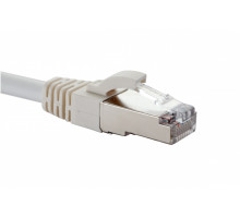 Шнур комм. Eurolan, кат. 5е, экр., F/UTP, RJ45, 100 МГц LSZH (нг(A)-HF), AWG26 0.3м, белый