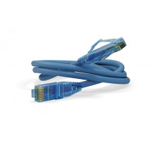 Шнур комм. Hyperline, кат. 6, неэкр., U/UTP, RJ45/RJ45, LSZH, AWG24 0.5м, синий