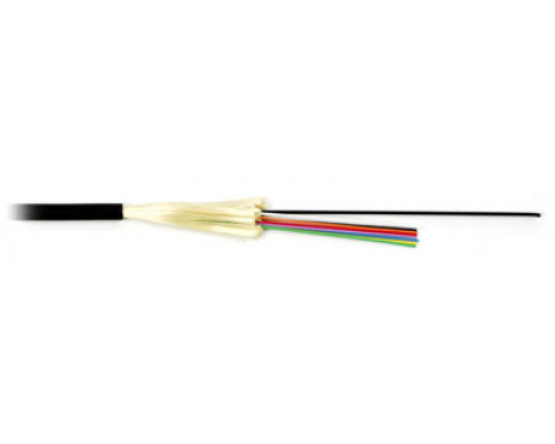 Кабель ВО Hyperline Semi-tight Buffer,  4хОВ, SMF-28 9/125, LSZH, Ø 4,8мм, универсальный, диэлектрический, цвет: чёрный