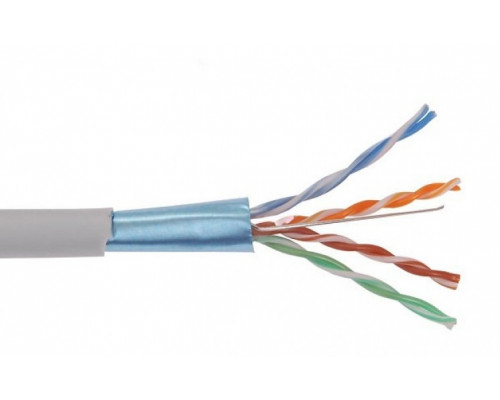 Кабель витая пара Datarex, PVC, F/UTP, кат. 5е, проводник Ø 0,52мм, 305м, катушка, тип прокладки: внутри зданий, цвет: белый
