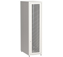 Шкаф серверный напольный ITK LINEA E, IP20, 42U, 2000х600х1000 мм (ВхШхГ), дверь: перфорация, боковая панель: сплошная съемная, разборный, цвет: серый