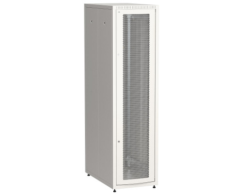 Шкаф серверный напольный ITK LINEA E, IP20, 42U, 2000х600х1000 мм (ВхШхГ), дверь: перфорация, боковая панель: сплошная съемная, разборный, цвет: серый