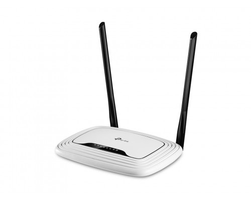 Маршрутизатор TP-Link, портов: 5, LAN: 4, WAN: 1, скорость мб/с: 300, антенн: 2, 33х118х173 мм (ВхШхГ), цвет: белый, TL-WR841N