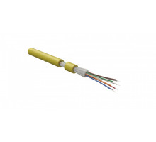 Кабель ВО Hyperline FO-DT-IN Tight Buffer,  8хОВ, SMF-28 9/125, FRHFLTx, Ø 7,5мм, внутри зданий, небронированный, цвет: жёлтый