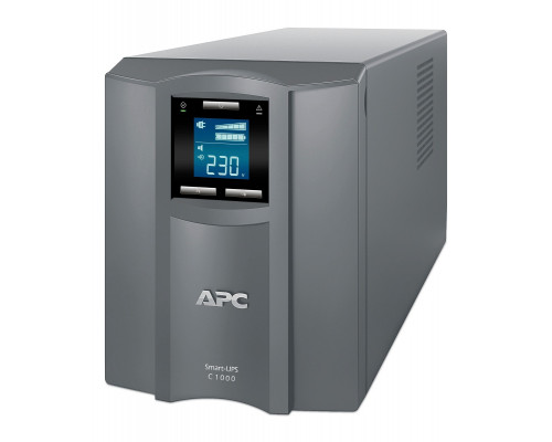 (Архив)ИБП APC Smart-UPS C, 1000ВА, линейно-интерактивные, напольный, 1 х, АКБ: с акб, 171х439х219 (ШхГхВ), 230V,  однофазный, Ethernet, (SMC1000I-RS)