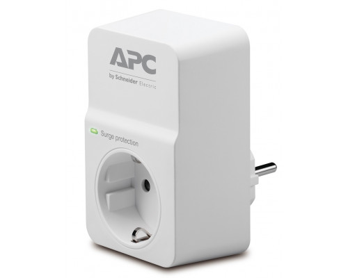 Блок силовых розеток APC, Shuko х 1, вход Schuko, 100х63х42 мм (ВхШхГ), 16А, белый