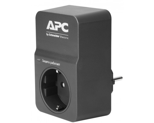 Блок силовых розеток APC, Shuko х 1, вход Schuko, 100х63х42 мм (ВхШхГ), 16А, чёрный