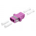 Cabeus DLC-DLC-MM-OM4 Проходной соединитель LC-LC duplex, MM-OM4(для многомодового кабеля), корпус пластмассовый (SC Adapter Simplex dimension)