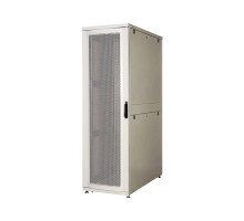 Шкаф серверный напольный Lande DYNAmax, IP20, 42U, 1970х600х1000 мм (ВхШхГ), дверь: перфорация, боковая панель: сплошная съемная, собранный, цвет: сер