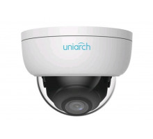 Сетевая IP видеокамера Uniview Uniarch, купольная, помещ./улица, 4Мп, 1/2,7’, 2560х1440, 20к/с, ИК, цв:0,02лк, об-в:4мм, IPC-D114-PF40
