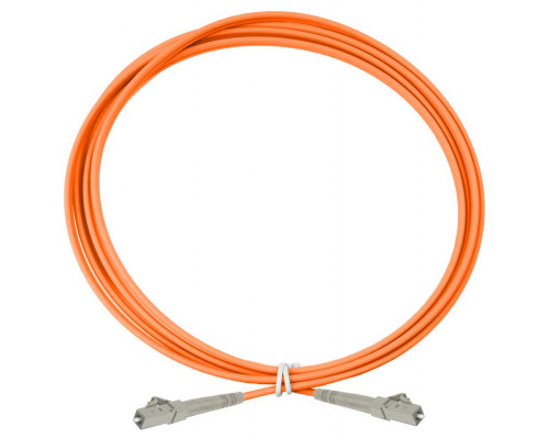 Комм. шнур оптический Eurolan Tight Buffer, Simplex LC/LC, OM2 50/125, LSZH (нг(A)-HF), 3м, серый хвостовик, цвет: оранжевый