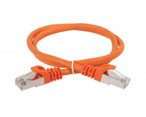 Шнур комм. ITK, кат. 5е, экр., FTP, RJ45/RJ45, PVC, 0.5м, оранжевый