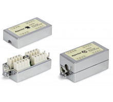 Проходной адаптер (coupler) Hyperline, RJ45, keystone, кат. 5е, экр., цвет: белый, Тип контактов - Dual IDC