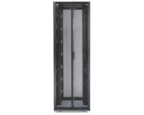 Шкаф серверный напольный APC NetShelter SX, IP20, 48U, 2136х750х1070 мм (ВхШхГ), дверь: перфорация, боковая панель: сплошная съемная, цвет: чёрный