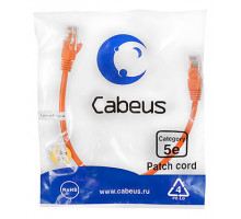 Патч-корд Cabeus PC-UTP-RJ45-Cat.5e-0.3m-OR-LSZH Кат.5е 0.3 м оранжевый