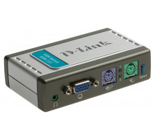 Переключатель KVM D-Link, портов: 2 х VGA D-SUB (HDB-15), 28х61х104 мм (ВхШхГ), PS/2