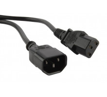 Шнур для блока питания Hyperline, IEC 320 C13, вилка IEC 60320 С14, 10 м, 10А, цвет: чёрный