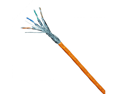 Кабель витая пара BNH, LSZH (нг(A)-HF), S/FTP, кат. 6a, проводник Ø 0,57мм, 305м, катушка, тип прокладки: внутри зданий, цвет: оранжевый
