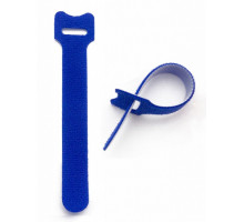 Стяжка кабельная на липучке Hyperline WASN, открывающаяся, 15 мм Ш, 180 мм Д, 10 шт, материал: полиамид тканное плетение, цвет: синий