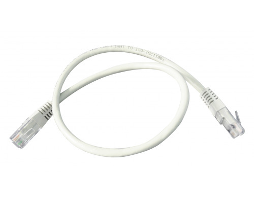Шнур комм. BNH, кат. 6, неэкр., U/UTP, RJ45/RJ45, PVC, AWG24, 0.5м, серый