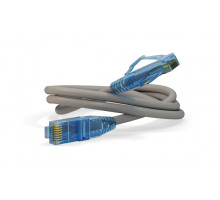 Шнур комм. Hyperline, кат. 6, неэкр., U/UTP, RJ45/RJ45, LSZH, AWG24 10м, серый