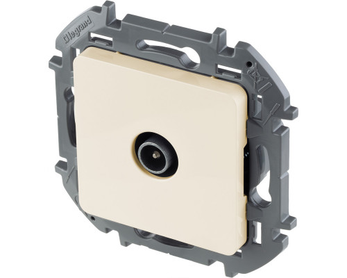 Розетка в сборе Legrand INSPIRIA, 1x TV, экр., внешняя, 75,8х75,8 мм (ВхШ), цвет: слоновая кость, (LEG.673851)