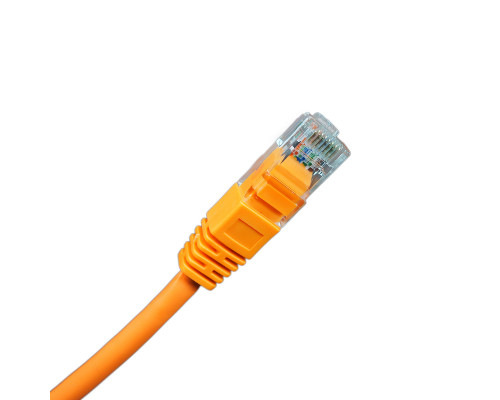 Шнур комм. BNH, кат. 5е, неэкр., U/UTP, RJ45/RJ45, LSZH, AWG24 0.5м, оранжевый