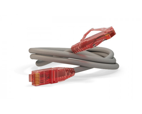 Шнур комм. Hyperline, кат. 5е, неэкр., U/UTP, RJ45/RJ45, LSZH, AWG24 15м, серый