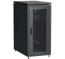Шкаф серверный напольный ITK LINEA N, IP20, 18U, 980х600х1000 мм (ВхШхГ), дверь: перфорация, боковая панель: сплошная съемная, разборный, цвет: чёрный