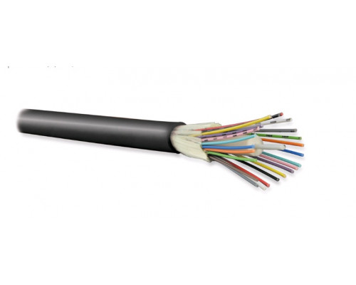 Кабель ВО Hyperline Tight Buffer,  16хОВ, SMF-28 9/125, LSZH, Ø 8,9мм, универсальный, диэлектрический, цвет: чёрный