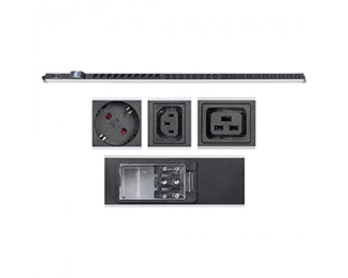 Блок розеток для 19" шкафов 16А Cabeus PDU-32-10S-10C19-8C13-B-T 12 розеток
