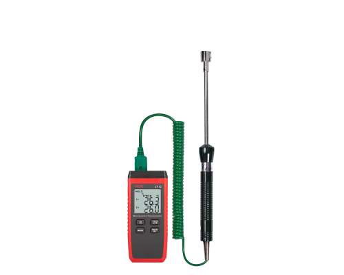 Термометр RGK, (CT-12+TR-10S с поверкой), с дисплеем, питание: батарейки, корпус: пластик, с поверхностным зондом TR-10S, (779869)