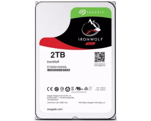 Жёсткий диск Seagate IronWolf, 2 ТБ, SATA, 5 900 rpm, ST2000VN004