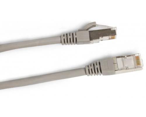 Шнур комм. Hyperline, кат. 6, экр., STP, RJ45/RJ45, LSZH, AWG24 5м, серый