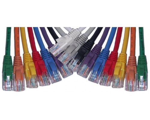 Шнур комм. Hyperline, кат. 5е, экр., RJ45/RJ45, PVC, 1.5м, оранжевый