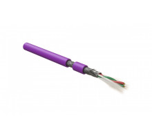 Кабель интерфейсный промышленный Hyperline PROFIBus-DP, SF/UTP, 1 пар., PVC, Ø 7,8мм, 500м, для групп. прокладки, для шины, цвет: фиолетовый