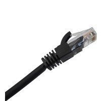 Шнур комм. BNH, кат. 5е, неэкр., U/UTP, RJ45/RJ45, LSZH, AWG24 1м, чёрный