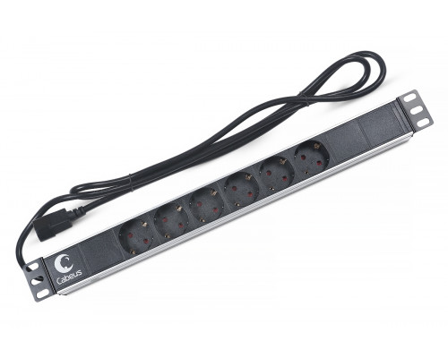 Блок евророзеток для 19" шкафов 10А Cabeus PDU-6P-2IEC 6 розеток