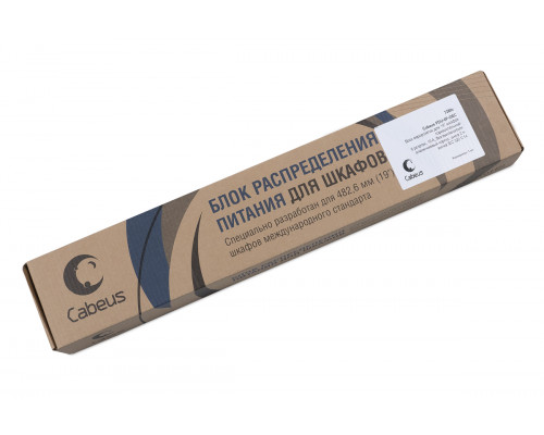 Блок евророзеток для 19" шкафов 10А Cabeus PDU-6P-2IEC 6 розеток
