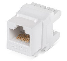 Cabeus KJ-RJ45-Cat.6A-180 Degree Вставка Keystone Jack RJ-45(8P8C), 180 градусов, категория 6A, Dual IDC (110&Krone type), белая