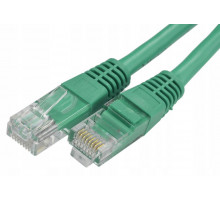 Шнур комм. Datarex, кат. 5е, неэкр., U/UTP, RJ45/RJ45, LSZH (нг(A)-HF), 3м, зелёный