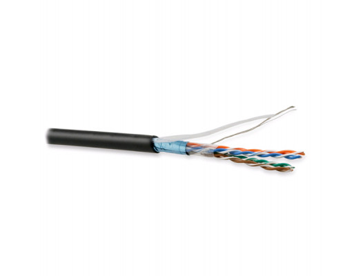 Кабель витая пара Hyperline FUTP4-C5E-P26-IN-LSZH, LSZH (нг(A)-HF), F/UTP, кат. 5е, проводник Ø 0,48мм, 305м, коробка, тип прокладки: внутри зданий, ц