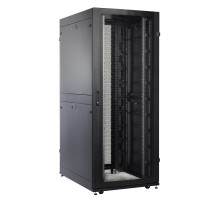 Шкаф серверный ПРОФ напольный 42U (800x1000) дверь перфор. 2 шт., черный, в сборе