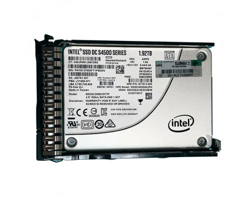 Накопитель SSD HPE 1.92TB 6G SATA SFF RI SC DS 868930-001