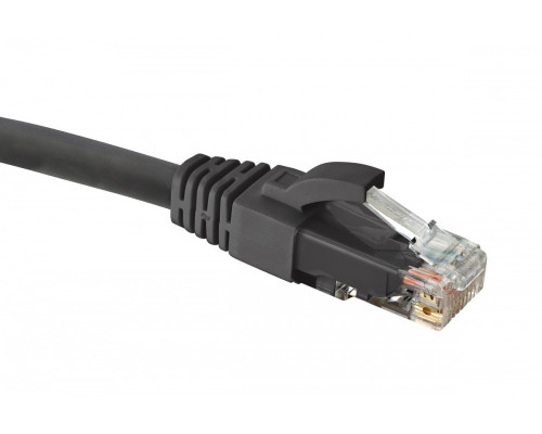 Шнур комм. Eurolan, кат. 6, неэкр., U/UTP, RJ45, LSZH (нг(A)-HF), 2м, чёрный, внешняя/внутренняя прокладка