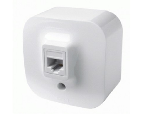 Розетка информационная Legrand Quteo, 1x RJ45, кат. 5е, 65х65 мм (ВхШ), цвет: белый, (LEG.782224)