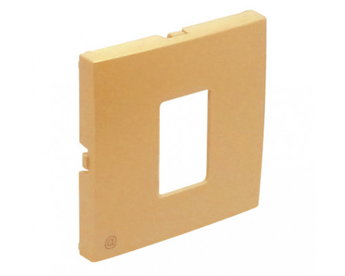 Лиц. панель розеточная Efapel Logus90, 1х RJ45, плоская, цвет: золото (90751 ECJ)