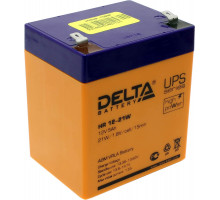 Аккумулятор для ИБП Delta Battery HR-W, 107х70х90 мм (ВхШхГ),  Необслуживаемый свинцово-кислотный,  12V/5 Ач, цвет: оранжевый, (HR 12-21W)