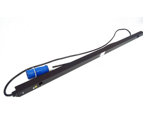 Блок силовых розеток Hyperline SHE, IEC 320 C13 х 20, IEC 60320 С19 х 4, вход IEC 309 32A 2P+E, шнур 3 м, 1 555мм, однофазный 32А, чёрный